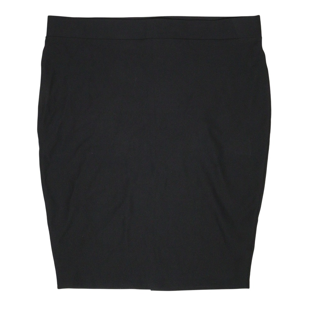 Torrid Pencil Skirt Tight Knit Stretch Slit Black Rayon Nylon Career Women 3
